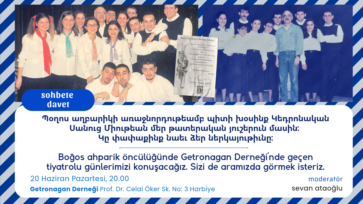 Boğos Çalgıcıoğlu Getronagan Derneği'nde